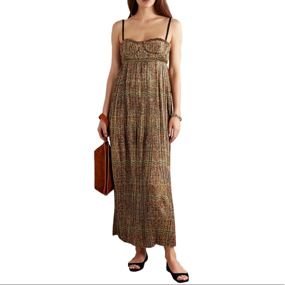 KHAITE Jordyn Maxi Bustier Dress In Floral size 4 NWT